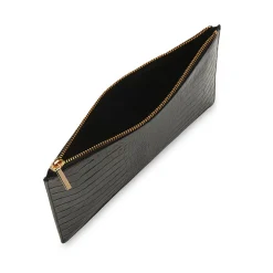 Shiny Croc Medium Clutch