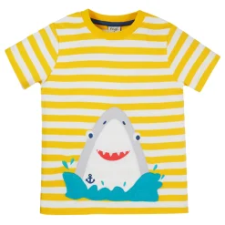 Sid Striped Shark Applique T-Shirt