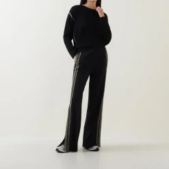 Side Stripe Wide Leg Trousers