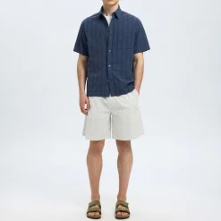 Silas Seersucker Striped Shirt