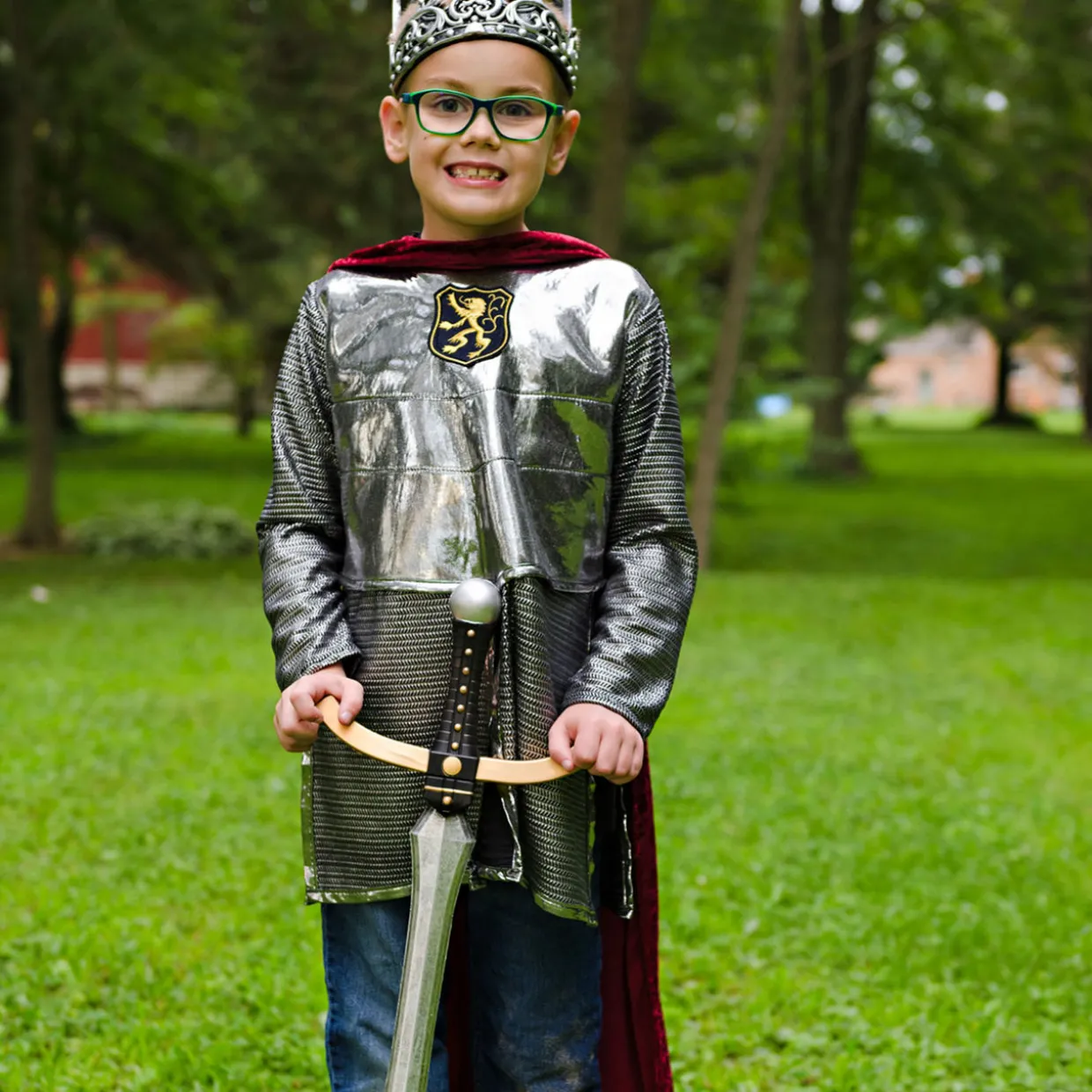 Silver Knight with Cape Two-Piece Set