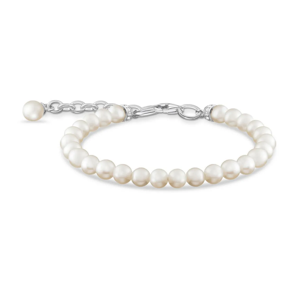 Silver Pearls Bracelet