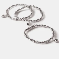Silver-Tone Friendship Bracelet Set