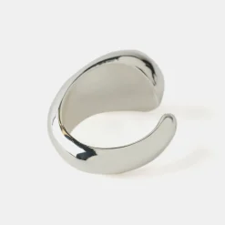 Silver-Tone Teardrop Ring