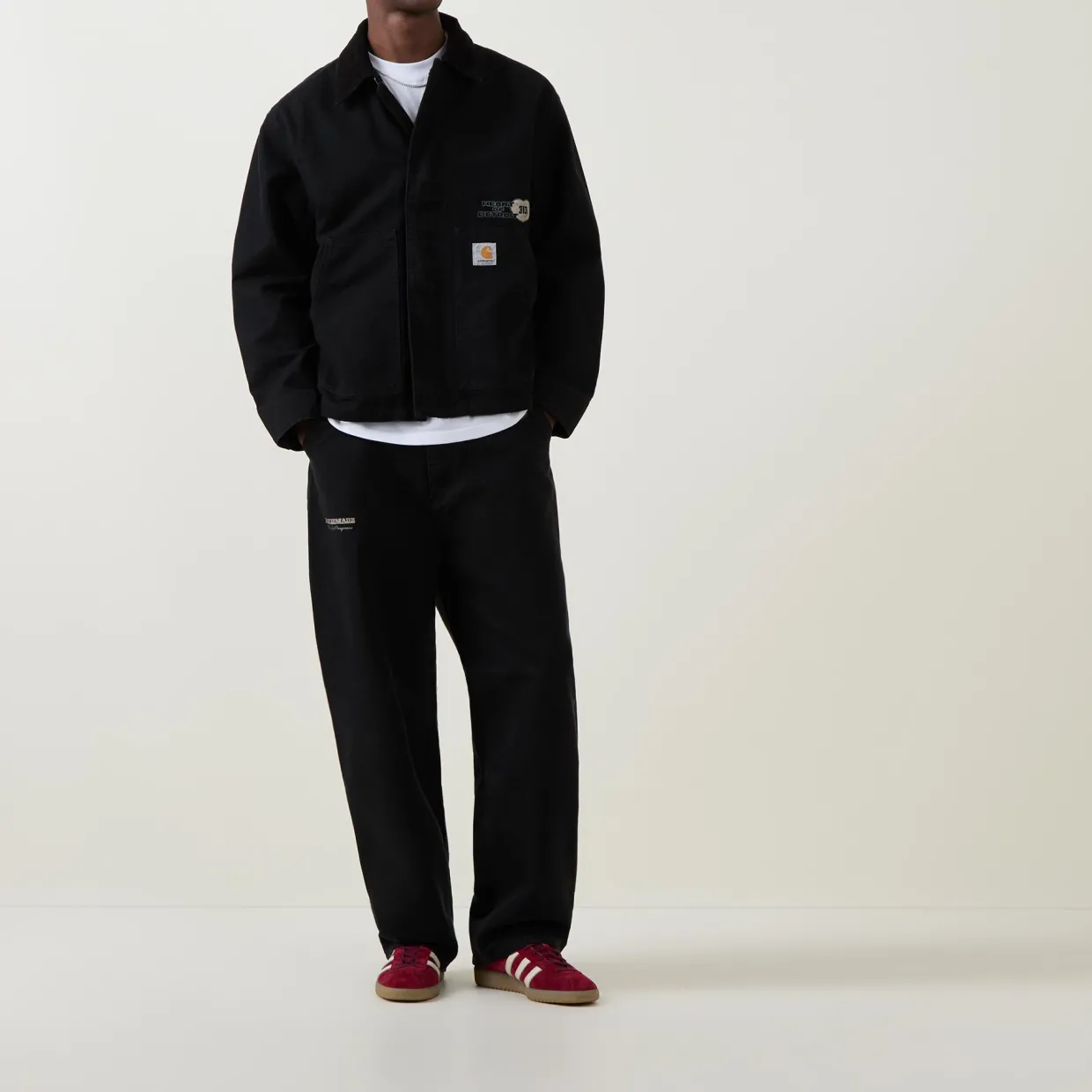 Single Knee Graphic Trousers