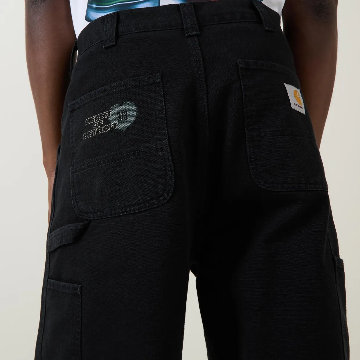 Single Knee Graphic Trousers