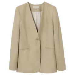 Single-Breasted Edge-Edge Blazer