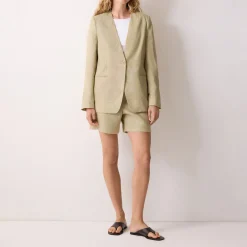 Single-Breasted Edge-Edge Blazer
