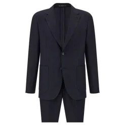 Single-Breasted Two-Piece Linen Suit