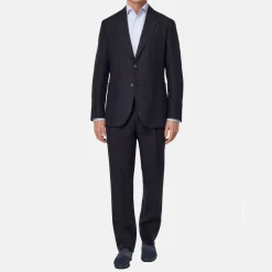 Single-Breasted Two-Piece Linen Suit