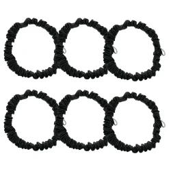 Six-Pack Skinny Silk Scrunchies