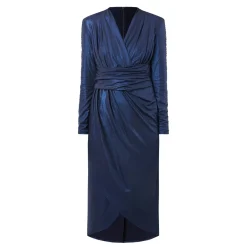 Sleeve-Embellished Wrap Dress