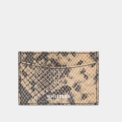 Snake Print Leather Cardholder