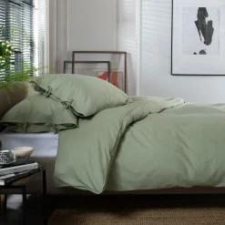Soft Textured Duvet Set Green