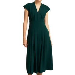 Sophie Pintuck Flared Dress