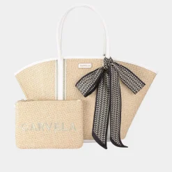 Sorrento Straw Basket Tote Bag