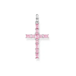 Sparkling Cross Shaped Charm Pendant
