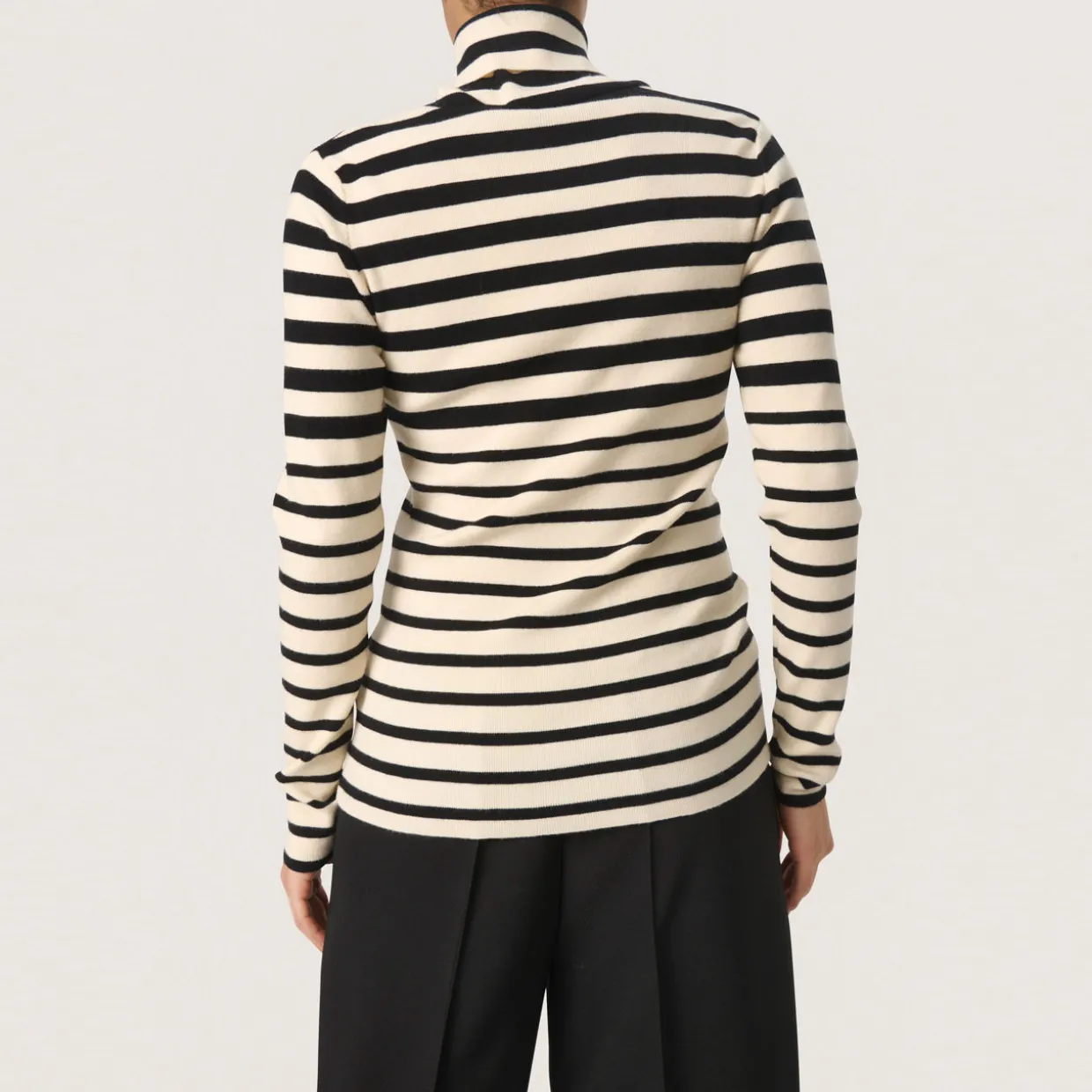 Spina Striped Turtleneck Sweater