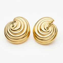 Spiral Dome Oversized Stud Earrings