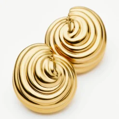 Spiral Dome Oversized Stud Earrings