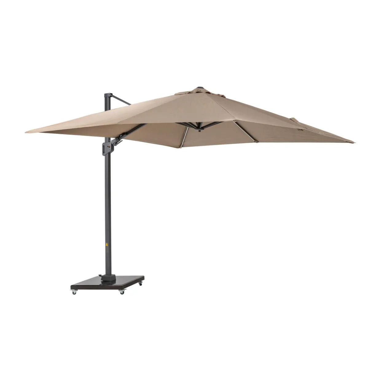 Square Glow Parasol & Cover Taupe 3m