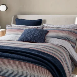 Stafford Pillow Sham Navy/Red