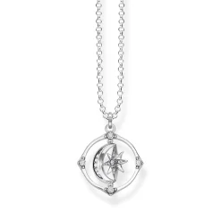 Star & Moon Silver Necklace