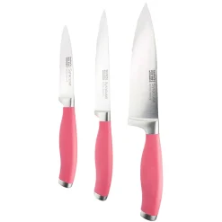 Starter Three-Piece Knife Set Raspberry