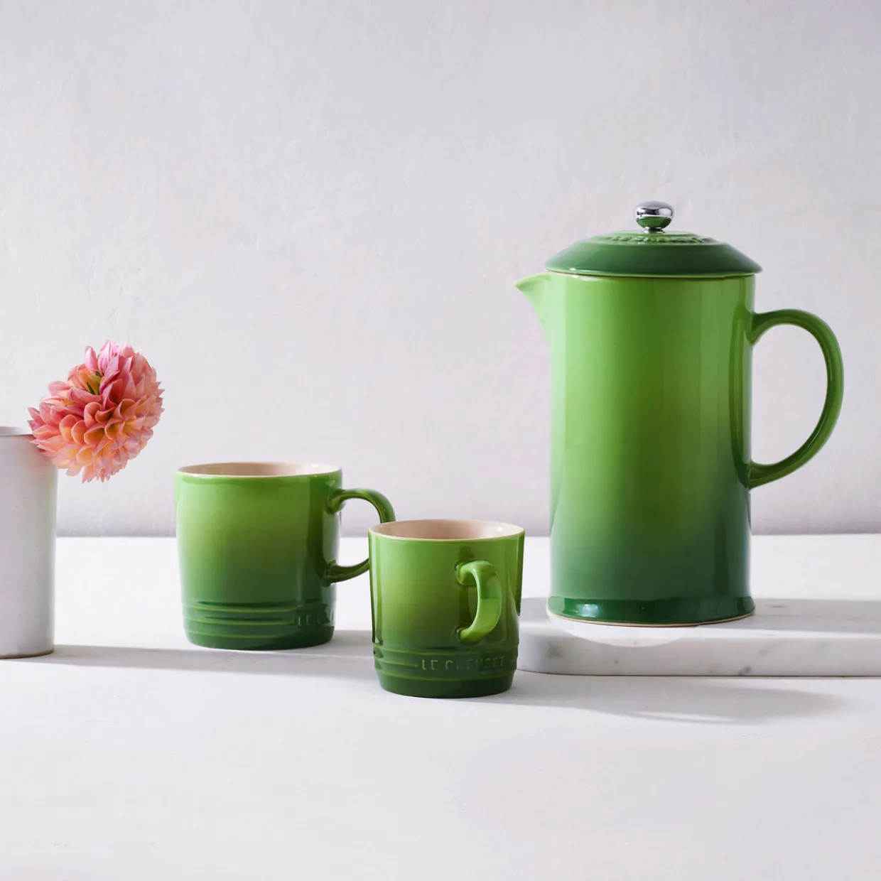 Stoneware Cafetiere With Metal Press 1L