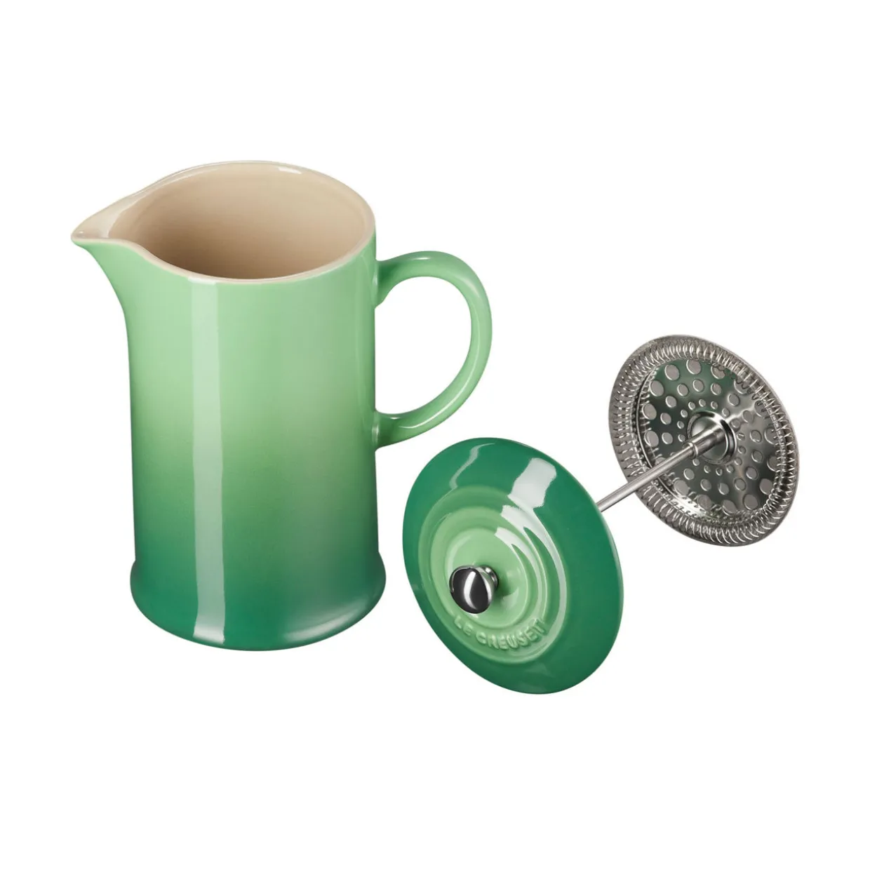 Stoneware Cafetiere With Metal Press 1L