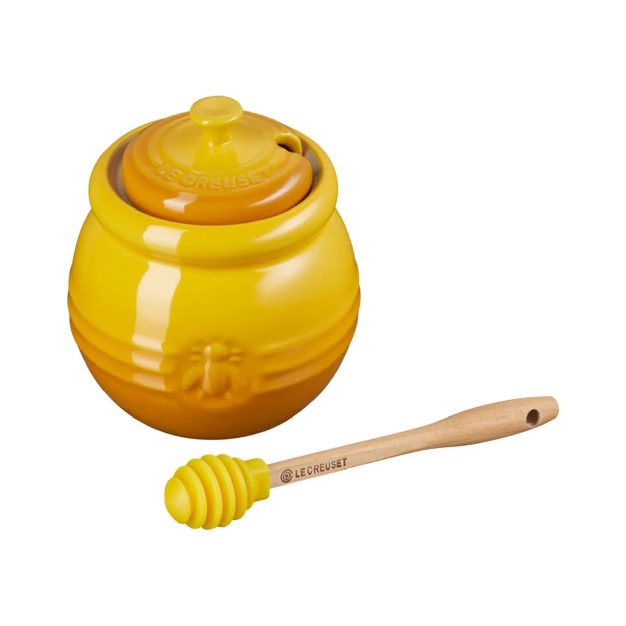 Stoneware Honey Pot and Dipper