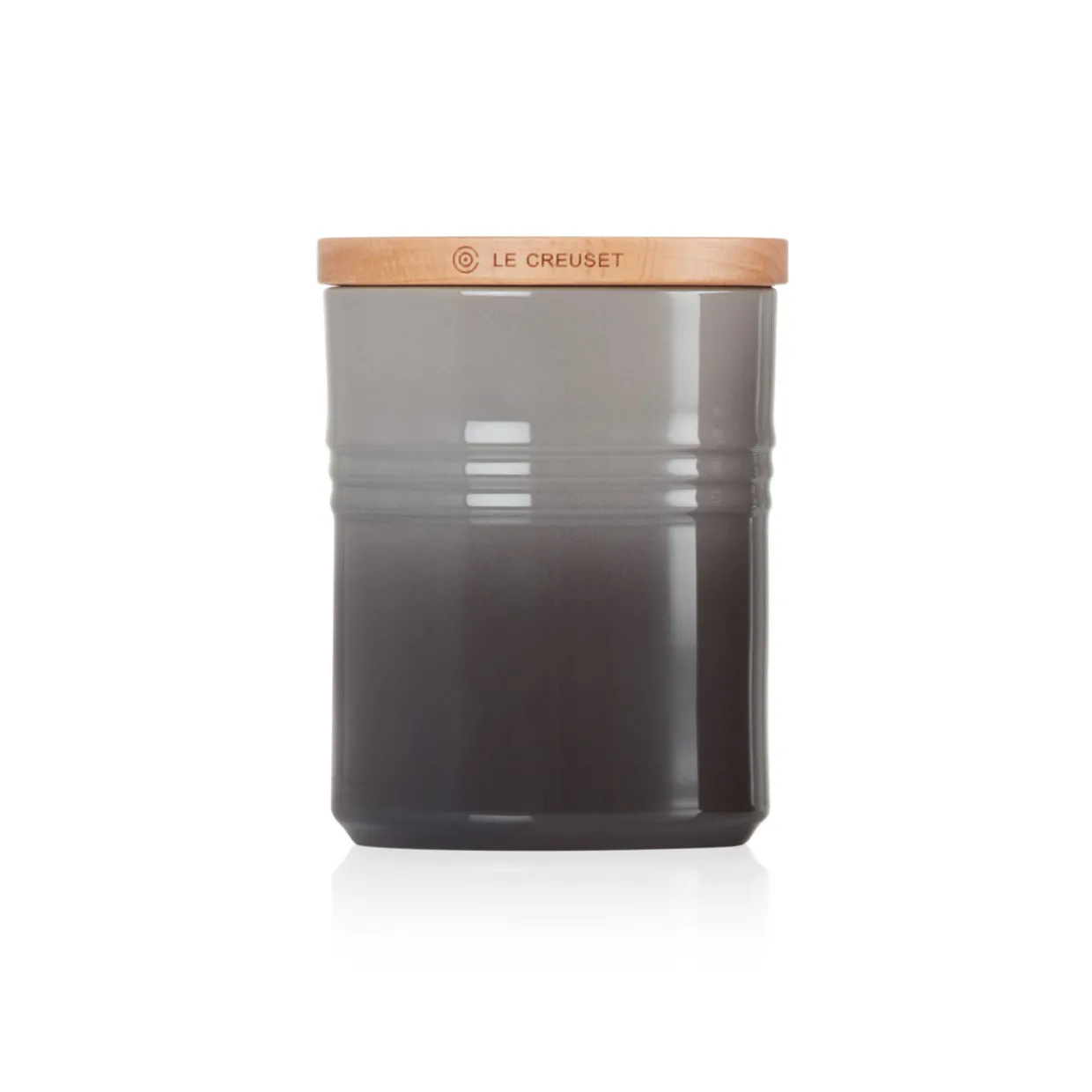 Stoneware Medium Storage Jar With Wooden Lid