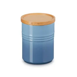 Stoneware Medium Storage Jar With Wooden Lid