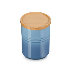Stoneware Medium Storage Jar With Wooden Lid