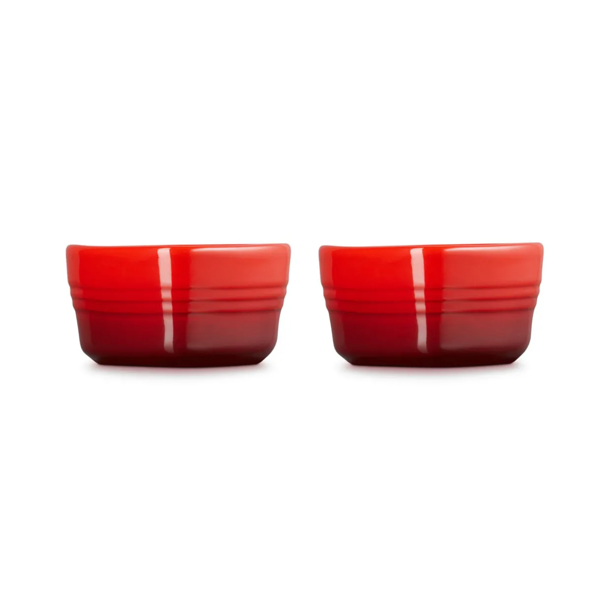 Stoneware Set of Two Heart Ramekins