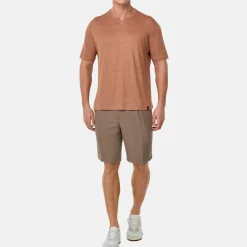 Straight Leg Linen Shorts