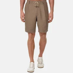 Straight Leg Linen Shorts