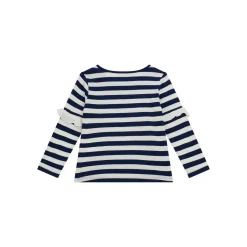 Stripe Embellished Logo Top