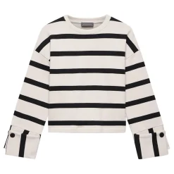 Striped Cuff Detail Sweatshirt