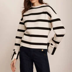 Striped Cuff Detail Sweatshirt