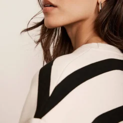 Striped Cuff Detail Sweatshirt