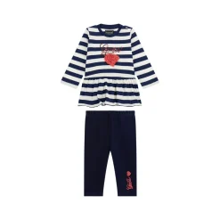 Striped Logo Top & Leggings Two-Piece Set