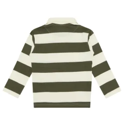 Striped Long-Sleeved Polo Shirt