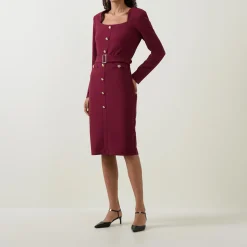Structured Belted Shirt Dress
