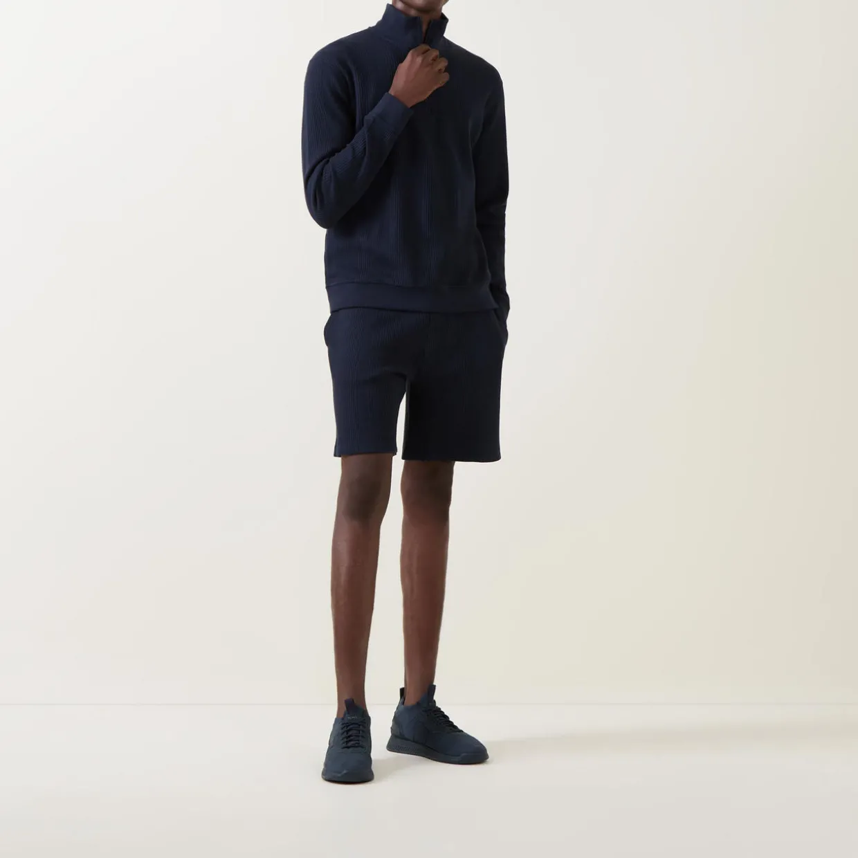 Structured Half-Zip Sweatshirt