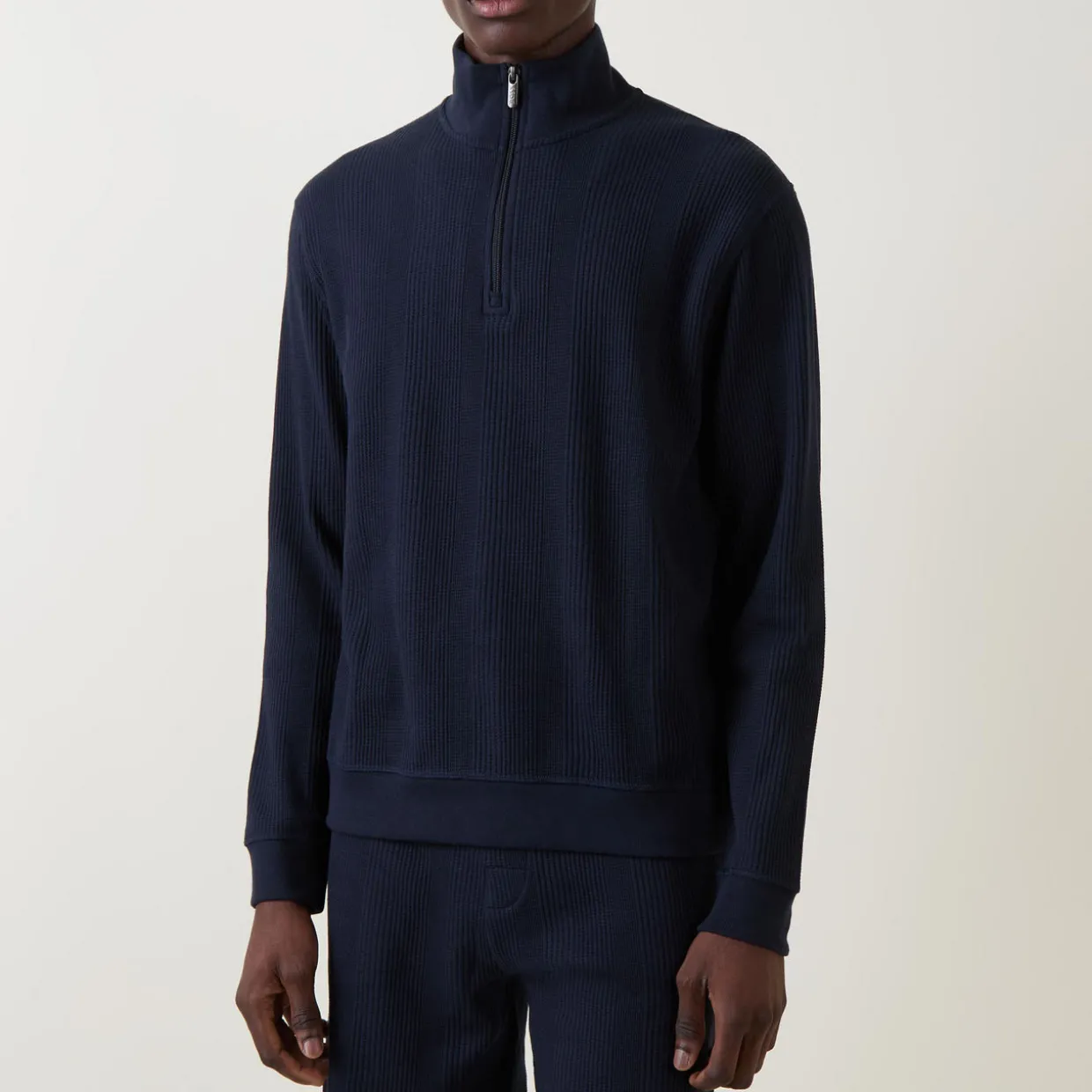 Structured Half-Zip Sweatshirt