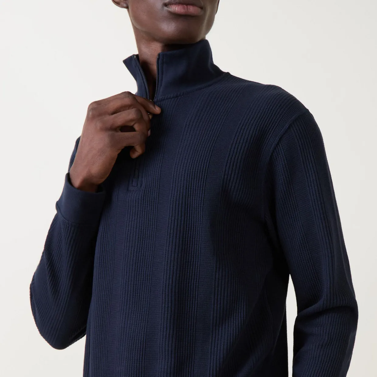 Structured Half-Zip Sweatshirt