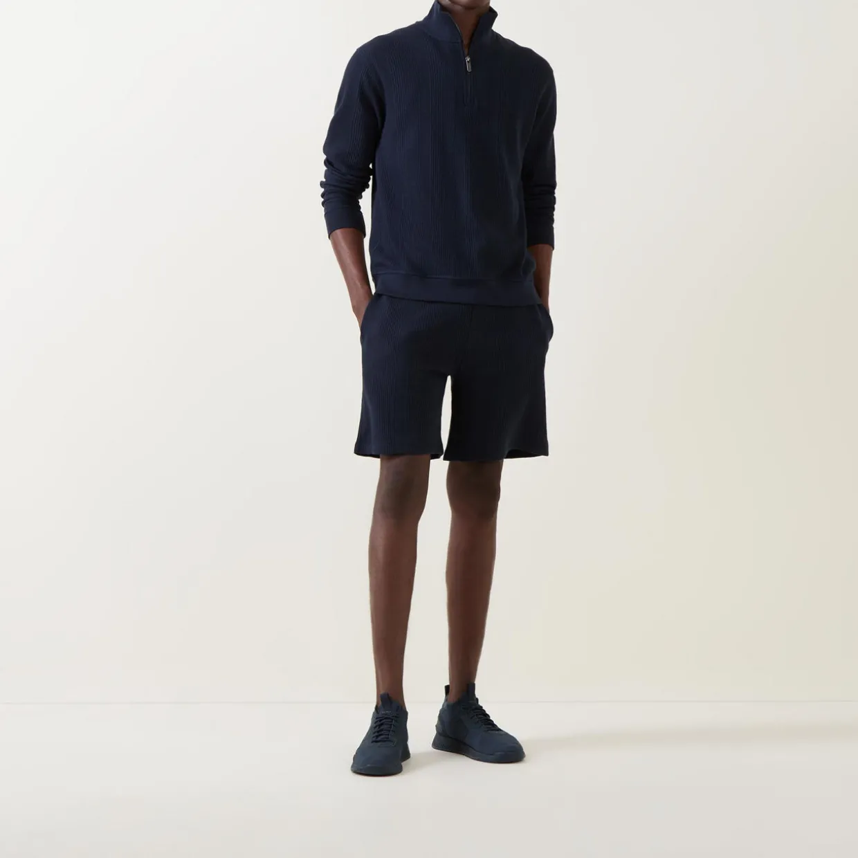 Structured Half-Zip Sweatshirt