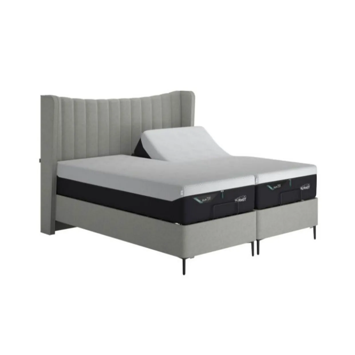 Suffolk Adjustable Divan Soho Light Grey 6ft - Super King