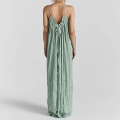 Summer Draped Textured Slip Dress